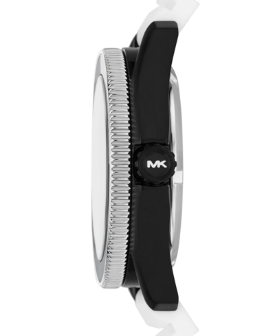 Shop Michael Kors Men's Maritime Three-hand White Silicone Watch 42mm