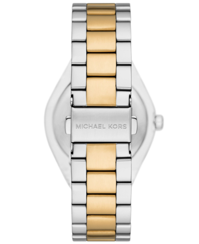 Shop Michael Kors Women's Lennox Three-hand Two-tone Stainless Steel Watch 37mm