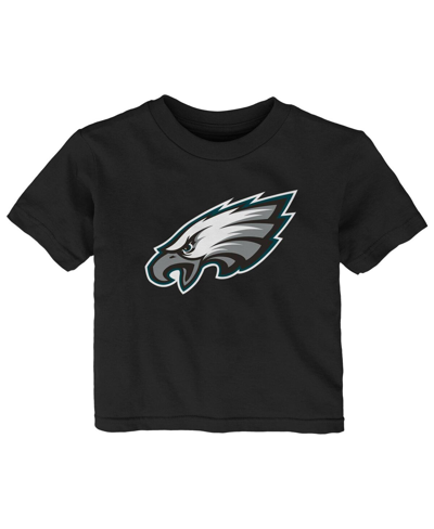 Outerstuff Toddler Boys And Girls Black Philadelphia Eagles Primary Logo T-shirt In Black