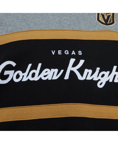 Mitchell & Ness Men's  Black, Gray Vegas Golden Knights Head Coach Pullover Hoodie In Black,gray