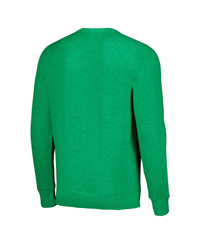 Shop Homage Men's And Women's  Kelly Green Philadelphia Eagles Holiday Raglan Tri-blend Pullover Sweatshir