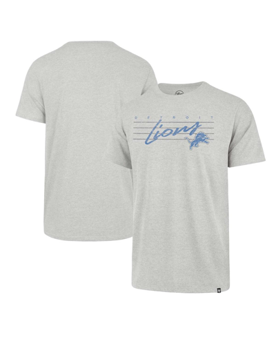 Shop 47 Brand Men's ' Gray Distressed Detroit Lions Downburst Franklin T-shirt