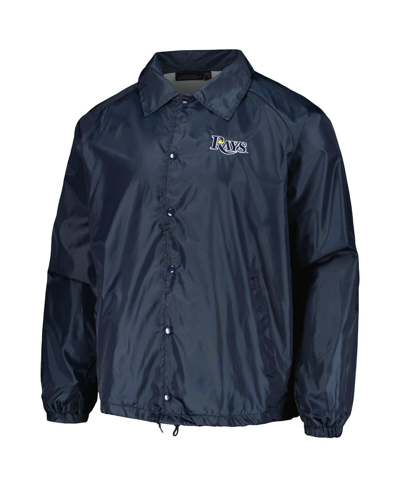 Shop Dunbrooke Men's  Navy Tampa Bay Rays Coach's Raglan Full-snap Windbreaker Jacket