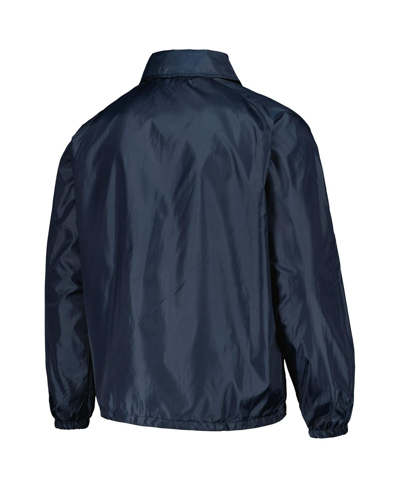 Shop Dunbrooke Men's  Navy Tampa Bay Rays Coach's Raglan Full-snap Windbreaker Jacket