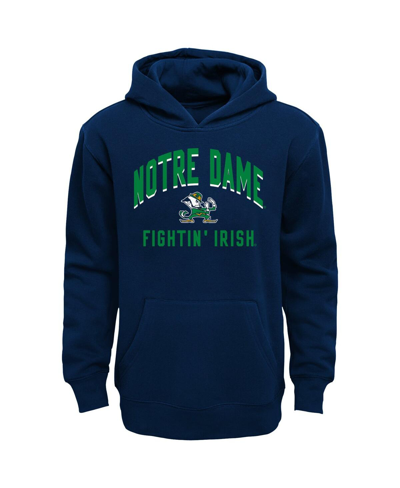 Shop Outerstuff Toddler Boys And Girls Navy, Gray Notre Dame Fighting Irish Play-by-play Pullover Fleece Hoodie And  In Navy,gray