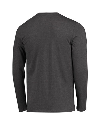 Concepts Sport Purple/heathered Charcoal Tcu Horned Frogs Meter Long Sleeve T-shirt & Pants Sleep Se In Purple,heathered Charcoal