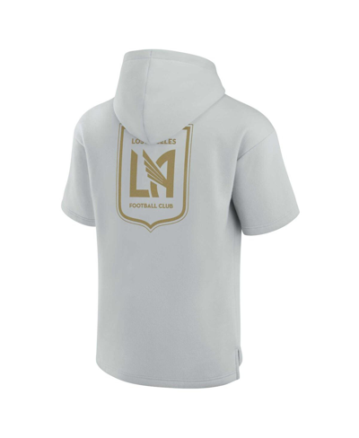 Shop Fanatics Signature Men's And Women's  Gray Lafc Super Soft Fleece Short Sleeve Pullover Hoodie