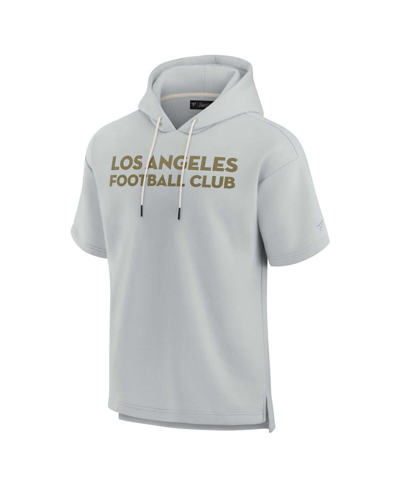 Shop Fanatics Signature Men's And Women's  Gray Lafc Super Soft Fleece Short Sleeve Pullover Hoodie