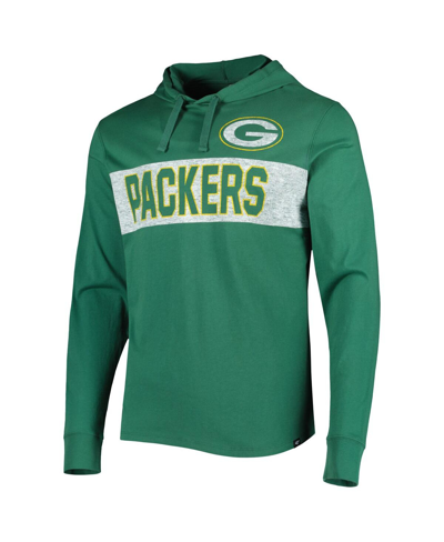 Shop 47 Brand Men's ' Green Distressed Green Bay Packers Field Franklin Hooded Long Sleeve T-shirt