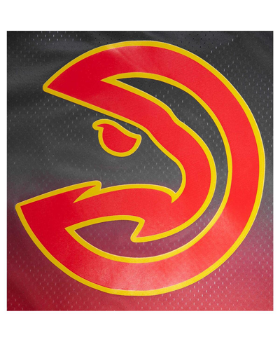 Pro Standard Men's Post Trae Young Black, Red Atlanta Hawks Ombre Name And Number T-shirt In Black,red