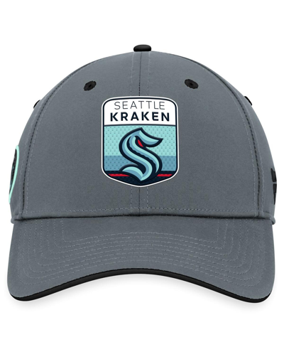 Shop Fanatics Men's  Gray Seattle Kraken Authentic Pro Home Ice Flex Hat