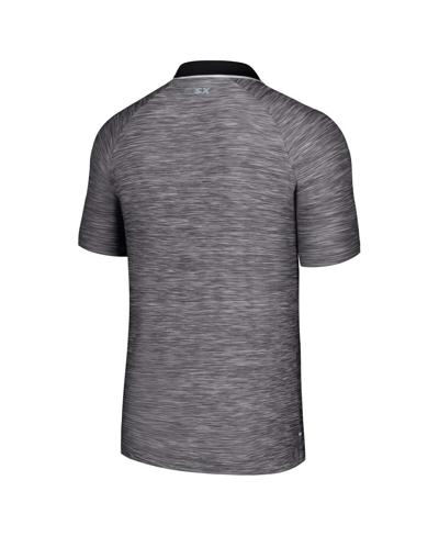 Shop Msx By Michael Strahan Men's  Gray Boston Bruins Strategy Raglan Polo Shirt