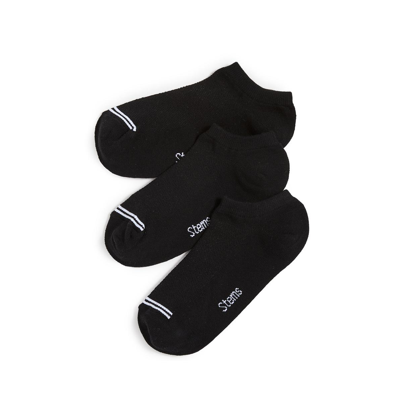Shop Stems Three Pack Training No Show Socks In Black