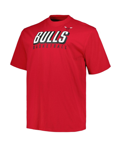 Shop Fanatics Men's  Red, Black Chicago Bulls Big And Tall Short Sleeve And Long Sleeve T-shirt Set In Red,black