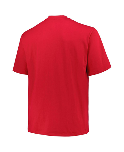Fanatics Men's  Red, Black Chicago Bulls Big And Tall Short Sleeve And Long Sleeve T-shirt Set In Red,black