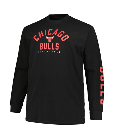 Fanatics Men's  Red, Black Chicago Bulls Big And Tall Short Sleeve And Long Sleeve T-shirt Set In Red,black