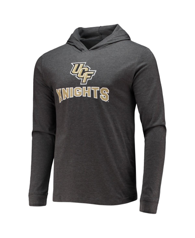 Concepts Sport Black/heather Charcoal Ucf Knights Meter Long Sleeve Hoodie T-shirt & Jogger Pajama S In Black,heather Charcoal