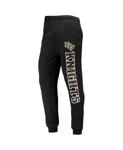 Shop Concepts Sport Men's  Black, Heather Charcoal Ucf Knights Meter Long Sleeve Hoodie T-shirt And Jogger In Black,heather Charcoal