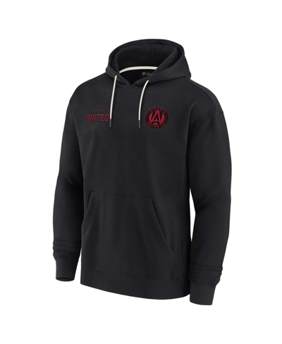 Shop Fanatics Signature Men's And Women's  Black Atlanta United Fc Super Soft Fleece Pullover Hoodie