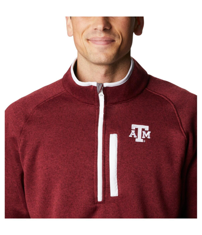 Shop Columbia Men's  Maroon Texas A&m Aggies Canyon Point Raglan Half-zip Top