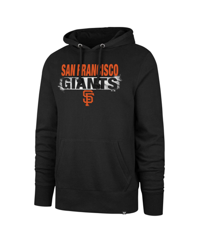 Shop 47 Brand Men's ' Black Distressed San Francisco Giants Base Slide Headline Pullover Hoodie