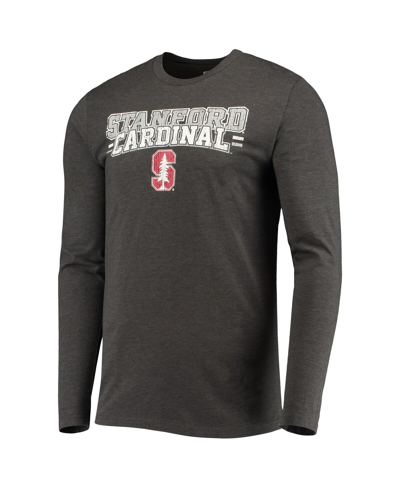 Concepts Sport Cardinal/heathered Charcoal Stanford Cardinal Meter Long Sleeve T-shirt & Pants Sleep In Cardinal,heathered Charcoal