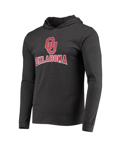 Concepts Sport Men's  Crimson, Heather Charcoal Oklahoma Sooners Meter Long Sleeve Hoodie T-shirt And In Crimson,heather Charcoal