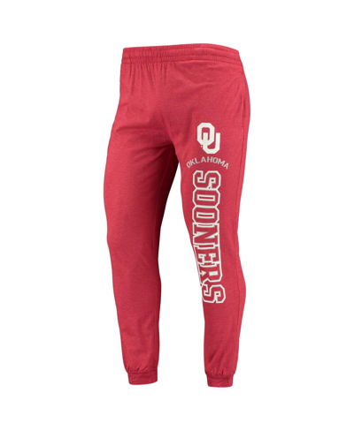 Concepts Sport Men's  Crimson, Heather Charcoal Oklahoma Sooners Meter Long Sleeve Hoodie T-shirt And In Crimson,heather Charcoal