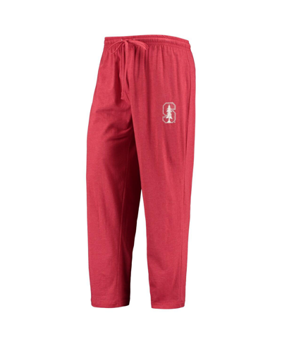 Concepts Sport Cardinal/heathered Charcoal Stanford Cardinal Meter Long Sleeve T-shirt & Pants Sleep In Cardinal,heathered Charcoal