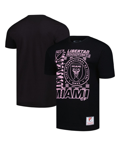 Shop Mitchell & Ness Men's  Black Inter Miami Cf Striker T-shirt
