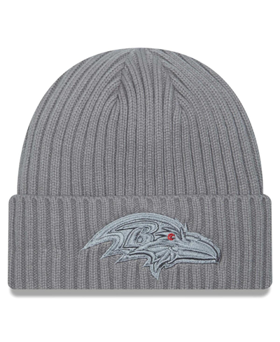 Shop New Era Youth Boys And Girls  Gray Baltimore Ravens Color Pack Cuffed Knit Hat