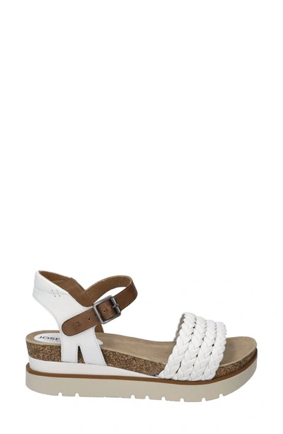 Josef Seibel Clea Braided Sandal In White