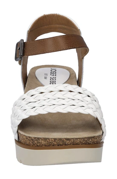 Josef Seibel Clea Braided Sandal In White