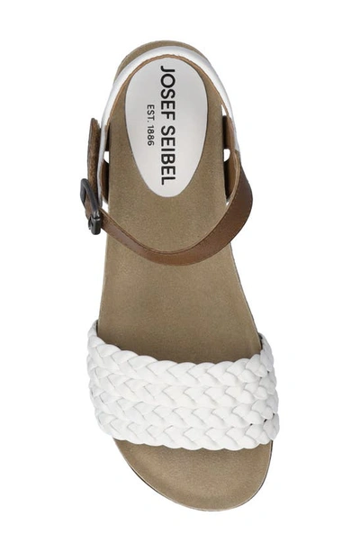Josef Seibel Clea Braided Sandal In White