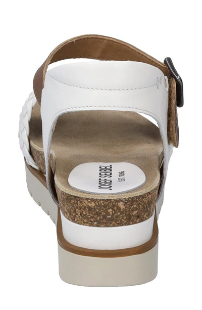 Josef Seibel Clea Braided Sandal In White
