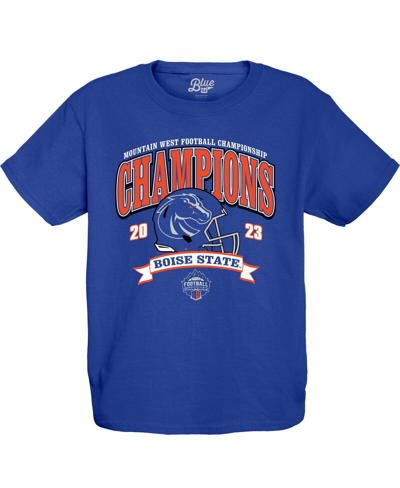 Shop Blue 84 Big Boys  Royal Boise State Broncos 2023 Mountain West Football Conference Champions T-shirt