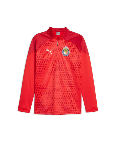 Puma Men's  Red Chivas 2023/24 Quarter-zip Fleece Top In Red