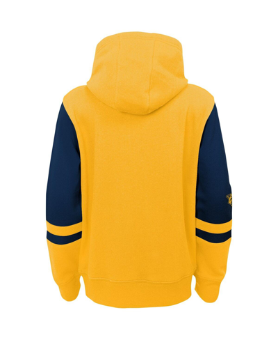 Outerstuff Preschool Boys And Girls  Gold Nashville Predators Face Off Full Zip Hoodie In Gold