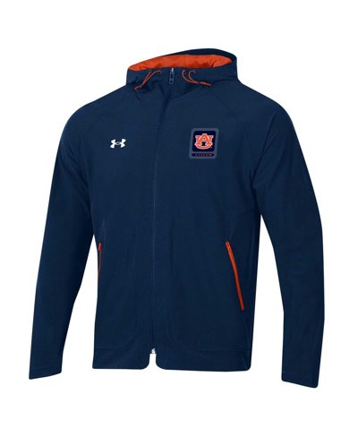 Under Armour Navy Auburn Tigers Unstoppable Raglan Full-zip Jacket In Navy