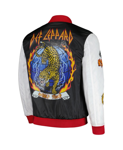 Shop Reason Men's And Women's  Black Def Leppard Bomber Full-snap Jacket