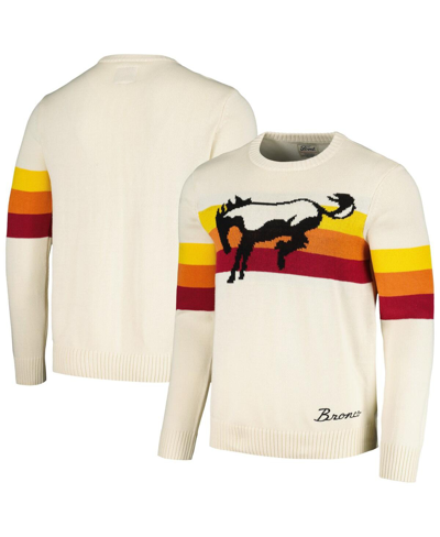 Shop American Needle Men's  Cream Bronco Mccallister Pullover Sweater