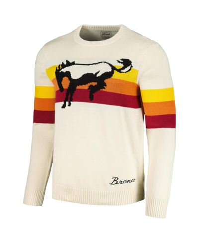 Shop American Needle Men's  Cream Bronco Mccallister Pullover Sweater