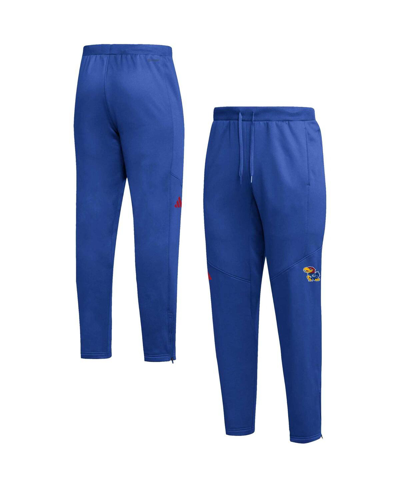 Shop Adidas Originals Men's Adidas Royal Kansas Jayhawks 2023 Travel Aeroready Tapered Pants