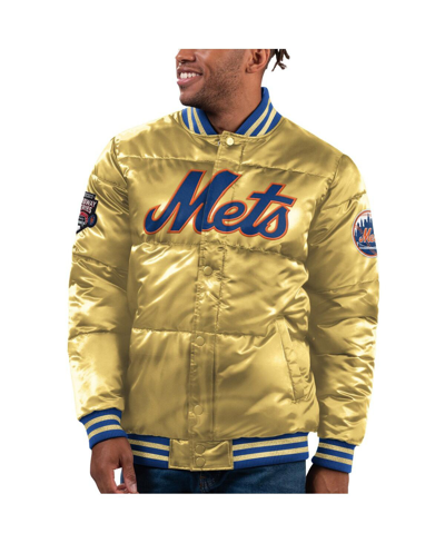 Shop Starter Men's  Gold New York Mets 2023 Subway Series Bronx Bomber Full-snap Jacket