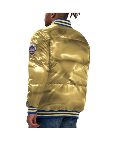 Shop Starter Men's  Gold New York Mets 2023 Subway Series Bronx Bomber Full-snap Jacket