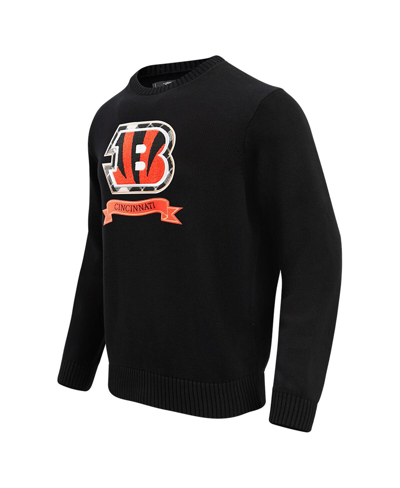 Shop Pro Standard Men's  Black Cincinnati Bengals Prep Knit Sweater