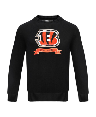 Shop Pro Standard Men's  Black Cincinnati Bengals Prep Knit Sweater