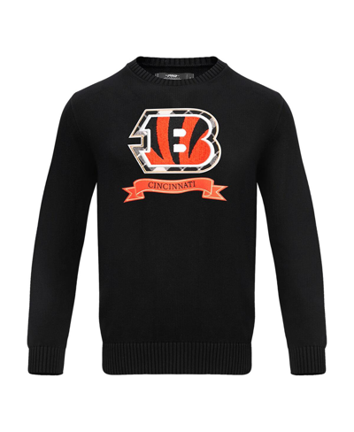 Pro Standard Black Cincinnati Bengals Prep Knit Sweater In Black