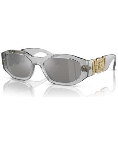 Shop Versace Unisex Sunglasses, Ve4361 Biggie In Transparent Gray