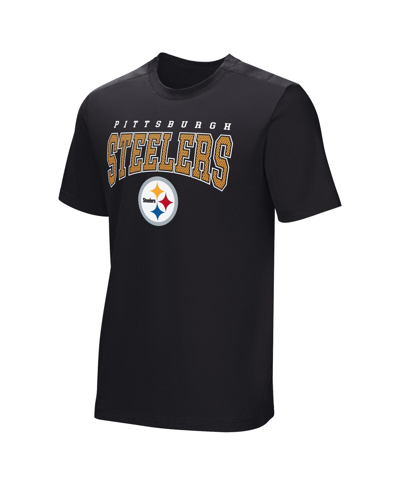 Nfl Properties Men's Black Pittsburgh Steelers Home Team Adaptive T-shirt In Black